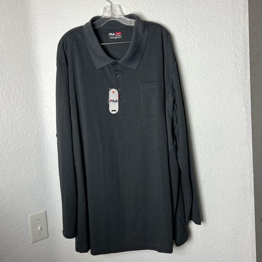 FILA Sport Golf Athletic Fit Long Sleeve Shirt Size 3X